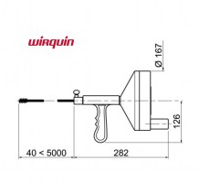MEDIDAS DESATASCADOR CON CABLE ENROLLABLE WIRQUIN